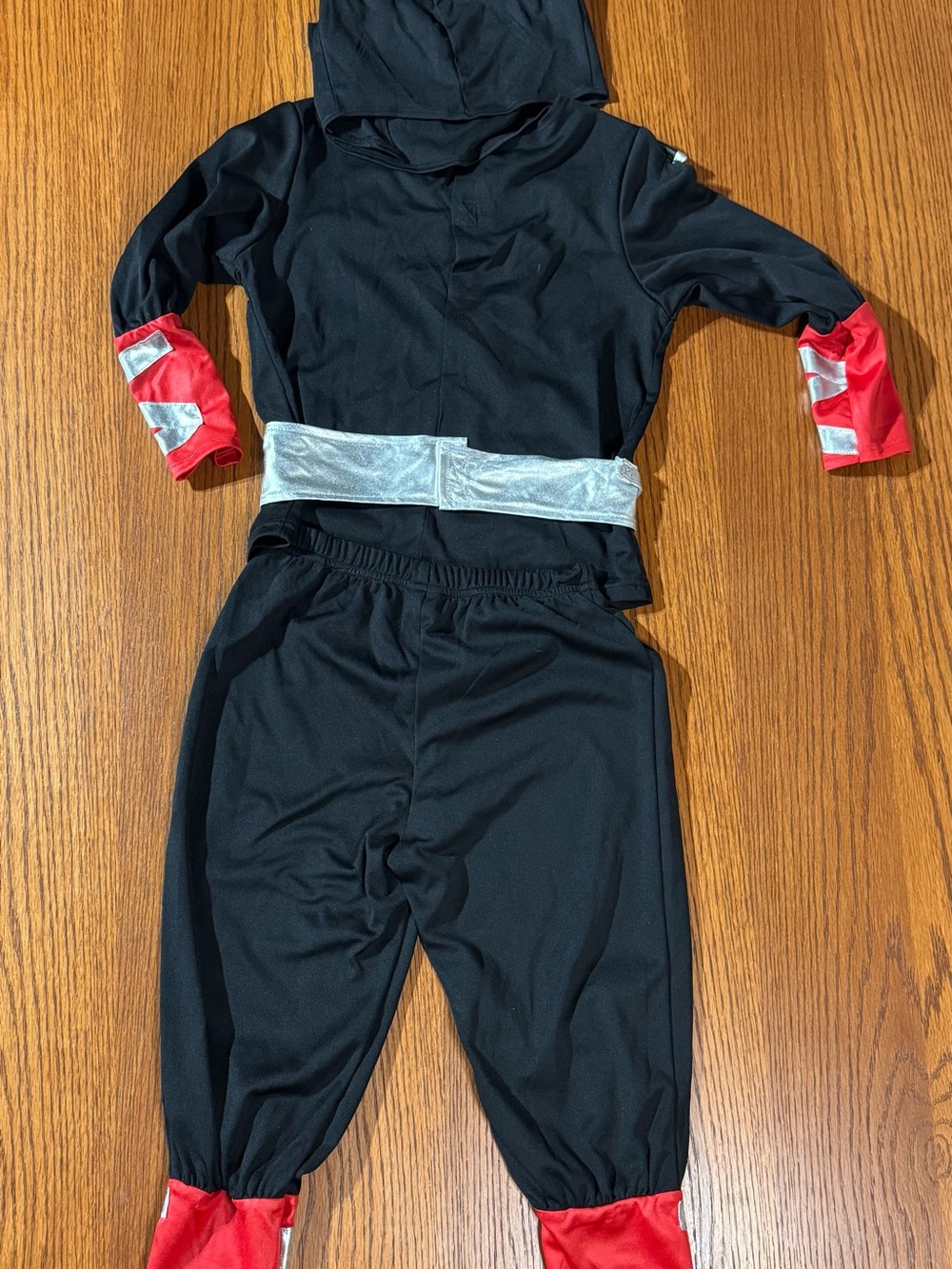 Melissa & Doug Ninja Costume Ages 3-6 Black Red Kids Halloween Dress Up Sword - Picture 7 of 9